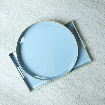 Spsyrine Decorative Round Blue Tray - Stylish and Functional