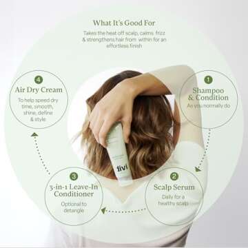 divi Air Dry Styling Cream for Natural Hair Texture, Smooths Frizz & Defines Curls