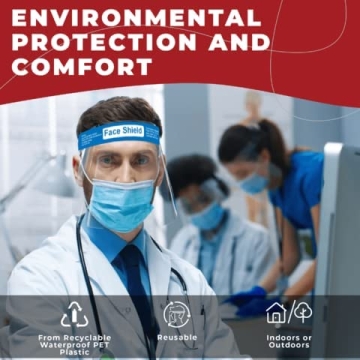 Clear Plastic Face Shields - Case of 48 for Everyone