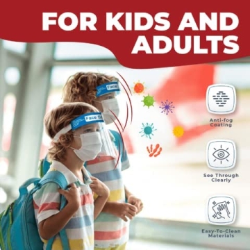 Clear Plastic Face Shields - Case of 48 for Everyone