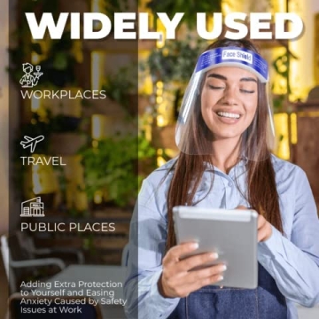 Clear Plastic Face Shields - Case of 48 for Everyone