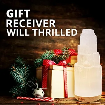 WBM Selenite Crystal Lamp for Healing and Meditation