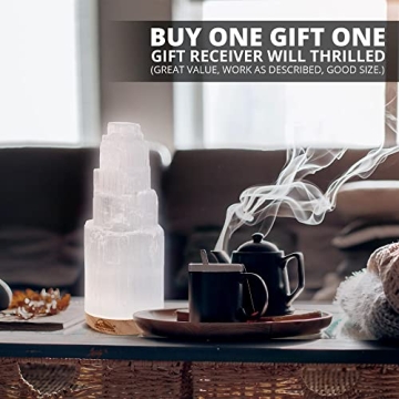 WBM Selenite Crystal Lamp for Healing and Meditation