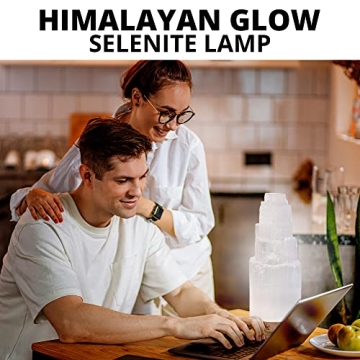 WBM Selenite Crystal Lamp for Healing and Meditation