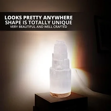 WBM Selenite Crystal Lamp for Healing and Meditation
