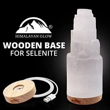 WBM Selenite Crystal Lamp for Healing and Meditation
