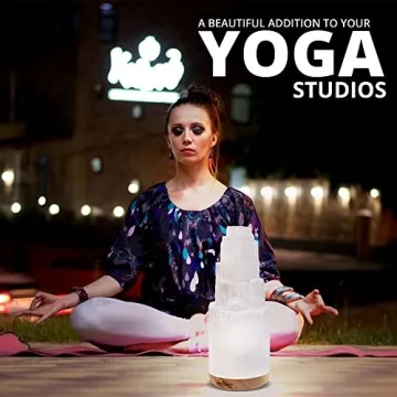 WBM Selenite Crystal Lamp for Healing and Meditation