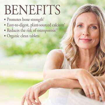 Garden of Life Organics Plant Calcium Supplement Made from Whole Foods with Magnesium, Vitamin D as ...