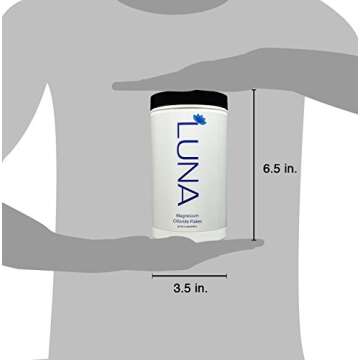 Luna 100% Pure Magnesium Chloride Flakes 2 lb - for Foot and Body Soaks - Replenish Magnesium Levels - Detoxify and Purify - 10% to Charity