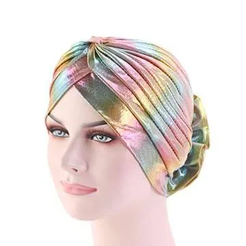 CCCHO Glitter Flower Turban Stylish Beanie for Women