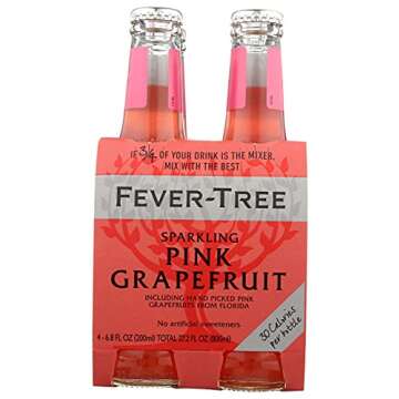 FEVER-TREE Sparkling Pink Grapefruit Mixer, 6.8 Fl Oz (Pack of 4)