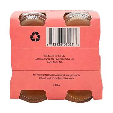 FEVER-TREE Sparkling Pink Grapefruit Mixer, 6.8 Fl Oz (Pack of 4)