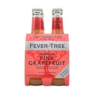 FEVER-TREE Sparkling Pink Grapefruit Mixer, 6.8 Fl Oz (Pack of 4)