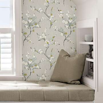 NuWallpaper NU2679 Mirei Peel & Stick Wallpaper, Grey