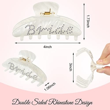 Elegant 2 Pcs Bride Claw Hair Clip for Weddings & Events