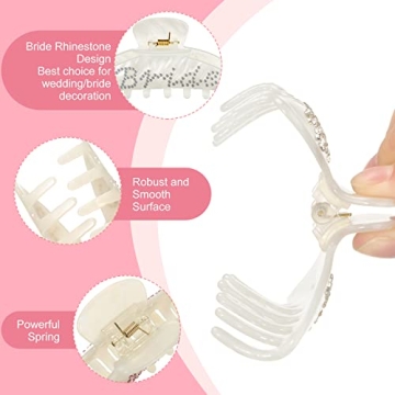 Elegant 2 Pcs Bride Claw Hair Clip for Weddings & Events