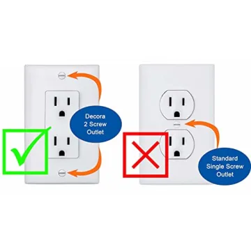 6-Pack Safety Innovations Self-closing (2 Screw) Decora Outlet Covers- An Alternative To Wall Socket Plugs for Child Proofing Outlets (White)