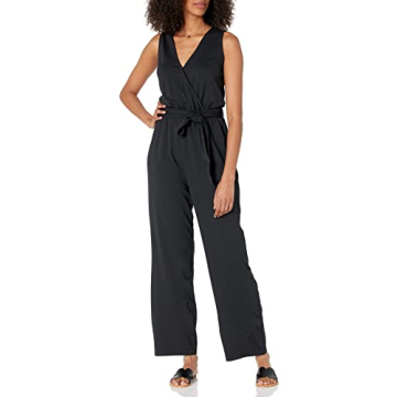 Stylish & Comfortable Black Wrap Jumpsuit by The Drop - Perfect Fit XXS