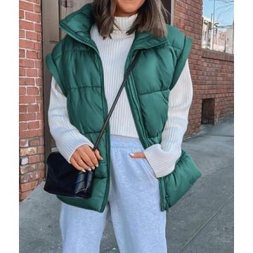 PRETTYGARDEN Women's Puffer Vest - Chic Fall Layering Essential