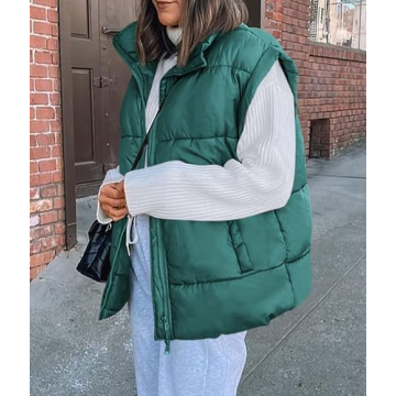 PRETTYGARDEN Women's Puffer Vest - Chic Fall Layering Essential