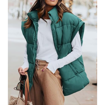 PRETTYGARDEN Women's Puffer Vest - Chic Fall Layering Essential