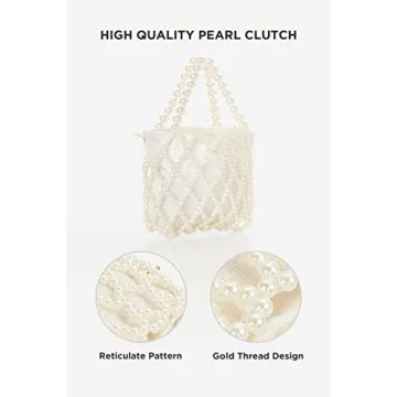 Elegant Pearl Clutch Purse for Events and Weddings