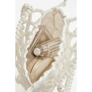 Elegant Pearl Clutch Purse for Events and Weddings