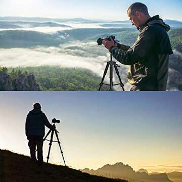 Sumcoo 57" Camera Tripod for DSLR, Phones & GoPro
