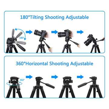 Sumcoo 57" Camera Tripod for DSLR, Phones & GoPro