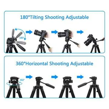 Sumcoo 57" Camera Tripod for DSLR, Phones & GoPro
