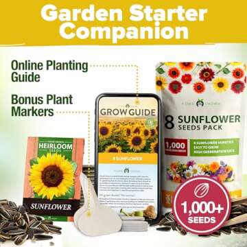 Home Grown Sunflower Seeds - 8 Varieties for Your Garden