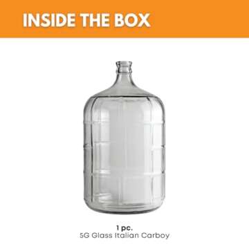 beautyfamily 5 gal Glass Carboy for Beer or Wine Making Beer Bottling Equipment