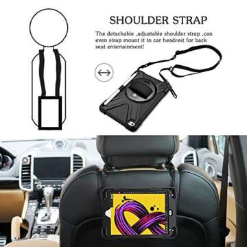 BRAECN iPad Mini 5/4 Heavy Duty Protective Case with Kickstand