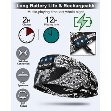 LC-dolida Bluetooth Sleep Headphones for Comfort and Relaxation
