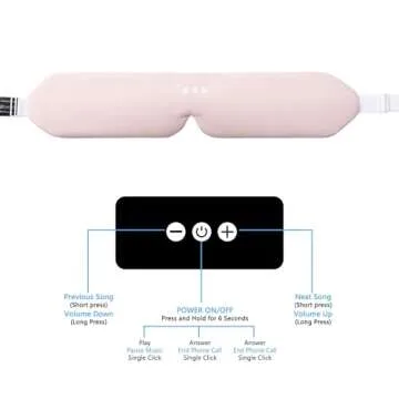 ALASKA BEAR Sleep Headphone Headband Bluetooth 5.2 HD Stereo Noise Reduction 3D Eye Mask for Sleeping Eye Contour Built-in Mask w/Thin Speakers Wireless Audio Sports Headgear(Light Pink)