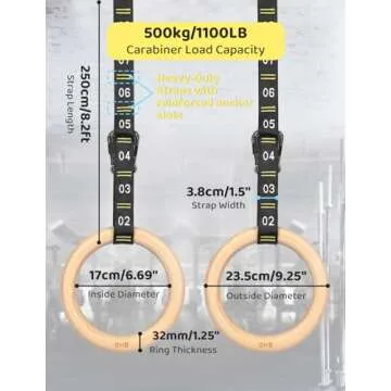 GHB Gymnastic Rings Olympic Rings for Unmatched Workouts