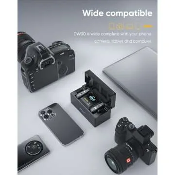 7RYMS iRay DW30 Wireless Lavalier Microphone, 16GB Storage, Noise Cancellation, 328' Range, Wireless Lapel Microphone for Camera, iPhone, Android, PC, YouTube, Interviews, Vlogs, Live-Streaming