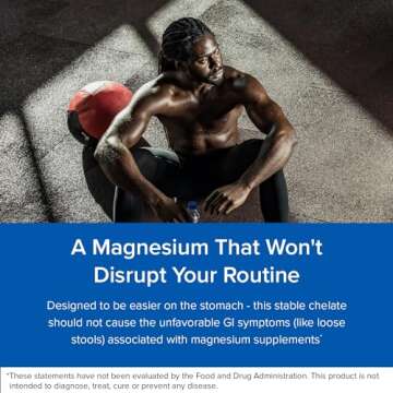 Designs for Sport Magnesium Bisglycinate - Magnesium Supplement to Support ATP Energy, Muscle Recovery, Bone Health & Heart Health - NSF Certified for Sport (120 Capsules)