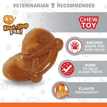 Nylabone Pretzel Power Chew Toy for Small Dogs - Durable & Tasty