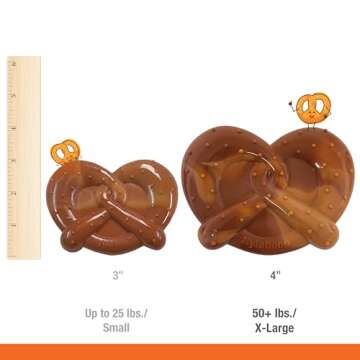 Nylabone Pretzel Power Chew Toy for Dogs, Dog Toys for Aggressive Chewers, Bacon & Peanut Butter Flavor, Small - Up to 25 Ibs, 1 Count