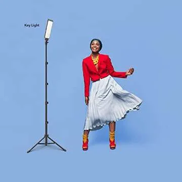 DigiPower PRO1-180 Portable, Lightweight LED Light & Pro Stand Kit for DIY Home, Studio, Content Creation, Vlogging, and Video Game Streaming