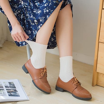 Mcool Mary Women's Crew Socks 6 Pack Comfy Cotton Ankle