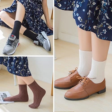 Mcool Mary Women's Crew Socks 6 Pack Comfy Cotton Ankle