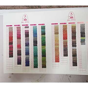 DL-YTG 5D Shiny Crystal Diamond Rhinestone Sparkle Color Cards 175 Colors
