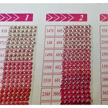 DL-YTG 5D Shiny Crystal Diamond Rhinestone Sparkle Color Cards 175 Colors
