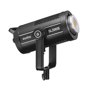 Godox SL200III Studio LED Video Light 215W High Power Photography Light 5600K±200K Dimmable 8 FX Lighting Effects CRI96 TLCI97 Bowens Mount APP Remote Control for Studio Live Streaming Photography
