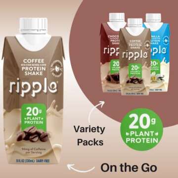 Ripple Vegan Protein Shake - Energizing Coffee Flavor
