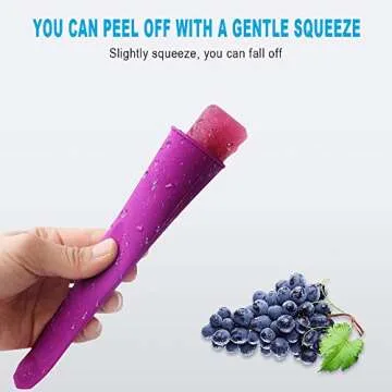 Nialnant Popsicle Molds, Silicone Ice Pop Molds with Lids Reusable Easy Release Ice Cream Maker for Kids, BPA Free (Multi Colors - Set of 6)