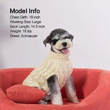 KYEESE Dog Sweaters for Small Dogs with Golden Thread Turtleneck Pet Sweater Cat Sweater for Winter