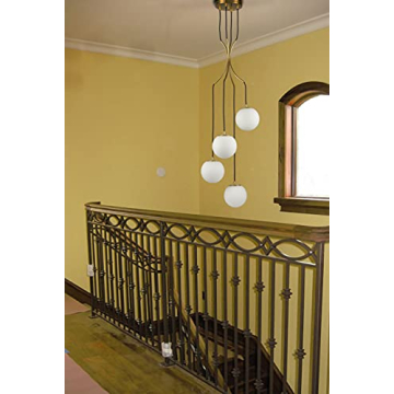 Mid Century Modern Pendant Lighting - 4-Light Brass Chandelier